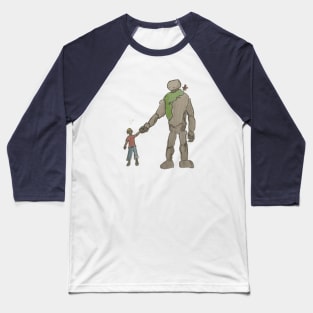 Rock Giant Goes for a Walk Baseball T-Shirt